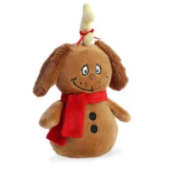 Aurora Grinch's Max Snowman Christmas Plush, 8” -Hallmark Aurora Max Snowman With Antler Stuffed Animal 15988 03