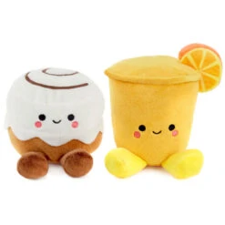 Hallmark Better Together Cinnamon Roll And Orange Juice Magnetic Plush Pair, 5" -Hallmark Better Together Cinnamon Roll and O.J. Magnetic Plush 1KID1805 03