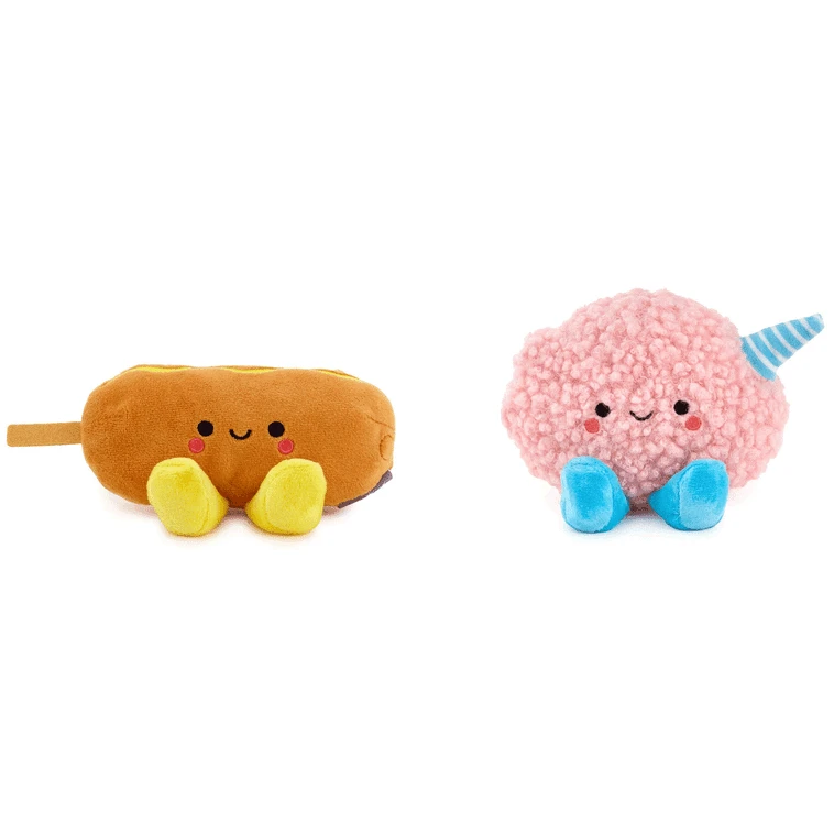 Hallmark Better Together Corn Dog And Cotton Candy Magnetic Plush Pair, 3" 4 Hallmark Better Together Corn Dog And Cotton Candy Magnetic Plush Pair, 3" - Image 2