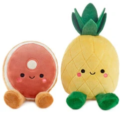 Hallmark Better Together Ham And Pineapple Magnetic Plush Pair, 7" 10 Hallmark Better Together Ham And Pineapple Magnetic Plush Pair, 7" -Hallmark Better Together Ham and Pineapple Magnetic Plush 1KID1800 03