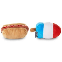 Hallmark Better Together Hot Dog And Freeze Pop Magnetic Plush Pair, 3.5" -Hallmark Better Together Hot Dog and Bomb Pop Magnetic Plush 1KID1803 04