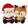 Hallmark Better Together Santa And Reindeer Magnetic Plush Pair, 5.75"