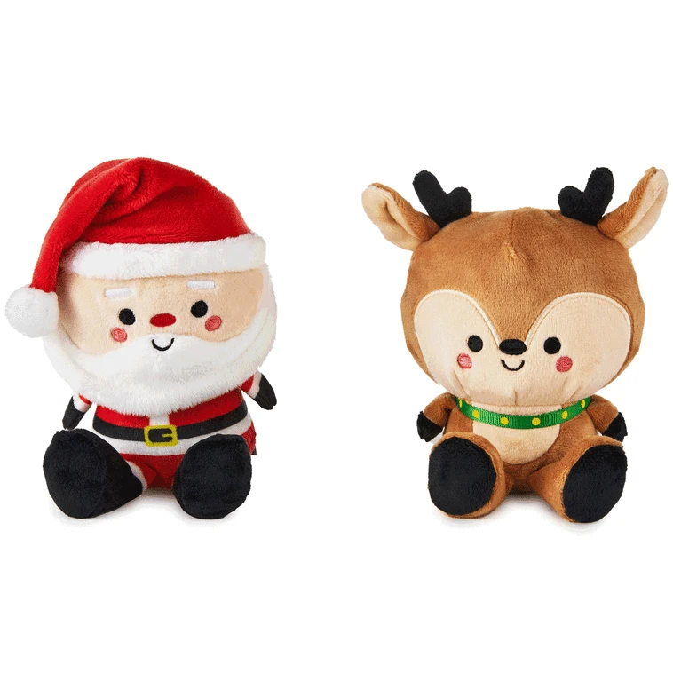 Hallmark Better Together Santa And Reindeer Magnetic Plush Pair, 5.75" 4 Hallmark Better Together Santa And Reindeer Magnetic Plush Pair, 5.75" - Image 2