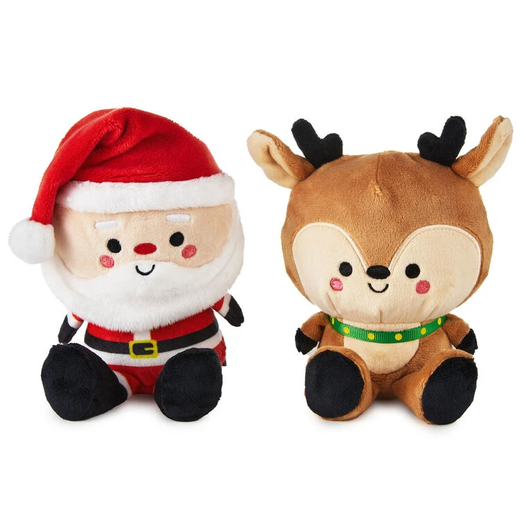Hallmark Better Together Santa And Reindeer Magnetic Plush Pair, 5.75" 5 Hallmark Better Together Santa And Reindeer Magnetic Plush Pair, 5.75" - Image 3