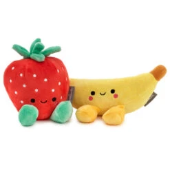 Hallmark Better Together Strawberry And Banana Magnetic Plush Pair, 5.5"