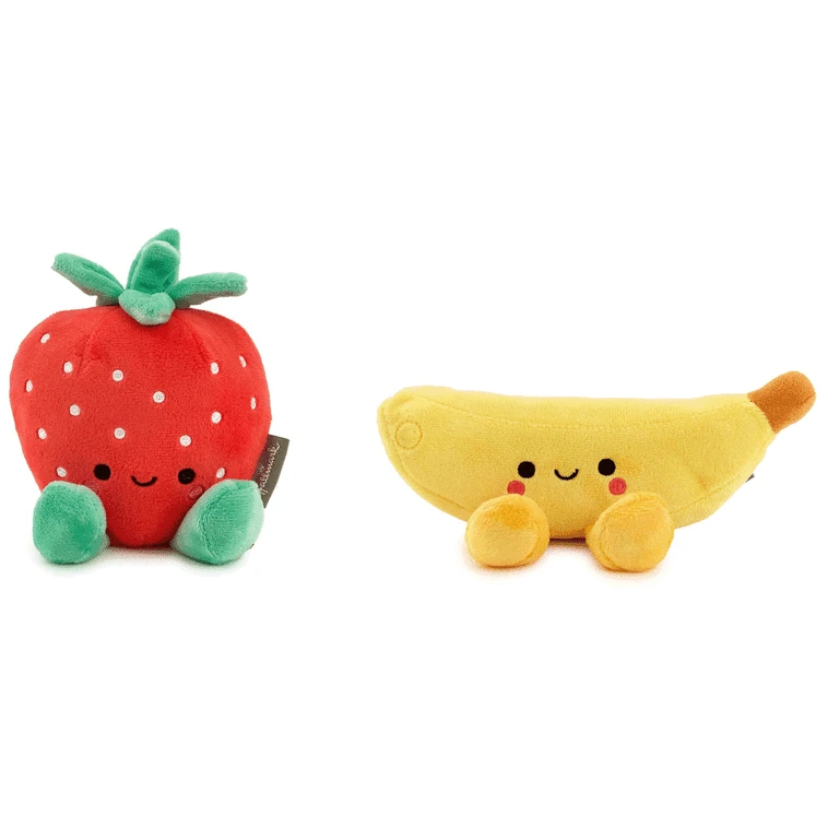 Hallmark Better Together Strawberry And Banana Magnetic Plush Pair, 5.5" 4 Hallmark Better Together Strawberry And Banana Magnetic Plush Pair, 5.5" - Image 2