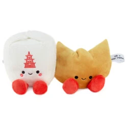 Hallmark Better Together Takeout Box And Fortune Cookie Magnetic Plush Pair, 5"
