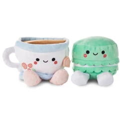 Hallmark Better Together Teacup And Macaron Cookie Magnetic Plush Pair, 3.5" -Hallmark Better Together Teacup and Macaron Magnetic Plush 1KID1806 03