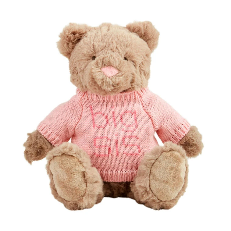 Mud Pie Big Sis Bear Plush, 11" 3 Mud Pie Big Sis Bear Plush, 11"
