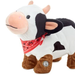 Hallmark Spotted Cow In Boots Plush With Sound And Motion, 9" -Hallmark Black and White Cow Musical Dancing Plush Toy 1KID3029 04