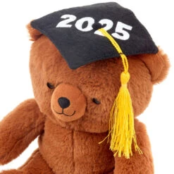 Hallmark 2025 Graduation Bear Plush, 8" -Hallmark Brown Bear Stuffed Animal With 2025 Grad Cap 1MJG6068 03