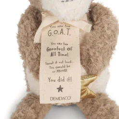 Demdaco G.O.A.T. Goat Stuffed Animal, 9" -Hallmark Brown and White Goat Stuffed Animal 5004701292 03