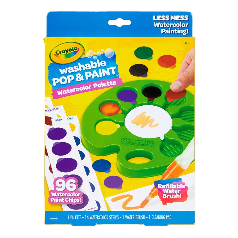 Crayola® Pop & Paint Washable Watercolor Palette 3 Crayola® Pop & Paint Washable Watercolor Palette