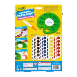 Crayola® Pop & Paint Washable Watercolor Palette 8 Crayola® Pop & Paint Washable Watercolor Palette -Hallmark Crayola Pop and Paint Washable Watercolor Palette 11CRA2067 03