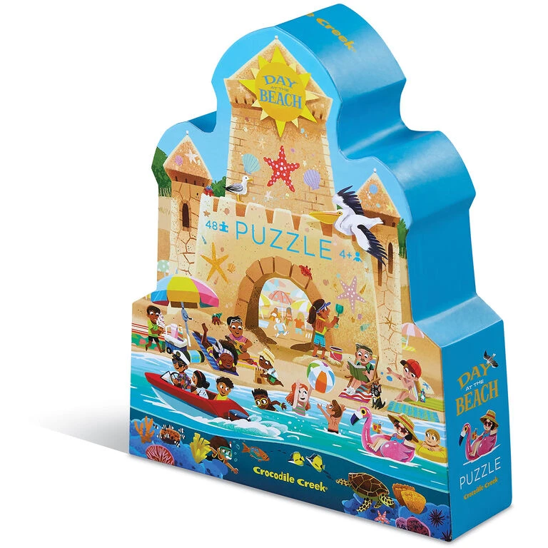 Crocodile Creek Day At The Beach 48-Piece Jigsaw Puzzle 3 Crocodile Creek Day At The Beach 48-Piece Jigsaw Puzzle