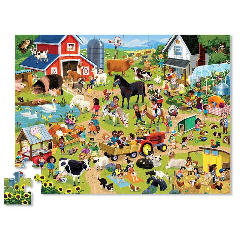 Crocodile Creek Day At The Farm 48-Piece Jigsaw Puzzle 4 Crocodile Creek Day At The Farm 48-Piece Jigsaw Puzzle - Image 2