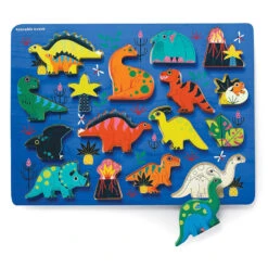 Crocodile Creek Dinosaurs 16-Piece Wood Puzzle For Kids