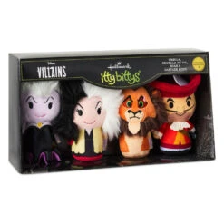 Hallmark Itty Bittys® Disney Villains Plush, Set Of 4 15 Hallmark Itty Bittys® Disney Villains Plush, Set Of 4 -Hallmark Disney Captain Hook Ursula Cruella and Scar Plush 1KDD2258 07