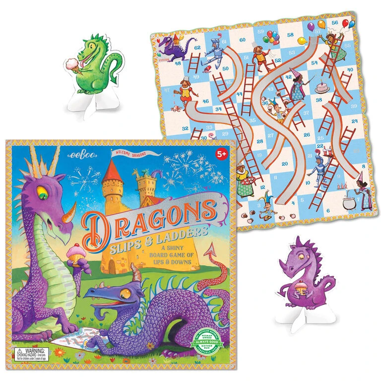 Eeboo Dragons Slips And Ladders Board Game 4 Eeboo Dragons Slips And Ladders Board Game - Image 2