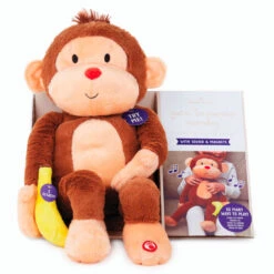 Hallmark Goin' Bananas Monkey Singing Stuffed Animal, 12" 10 Hallmark Goin' Bananas Monkey Singing Stuffed Animal, 12" -Hallmark Goin Bananas Interactive Monkey Stuffed Animal With Sound 1PSB2187 04