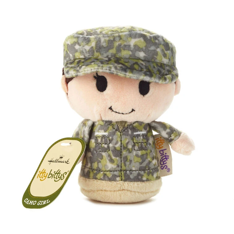 Hallmark Itty Bittys® White Woman In Green Camo Plush 4 Hallmark Itty Bittys® White Woman In Green Camo Plush - Image 2