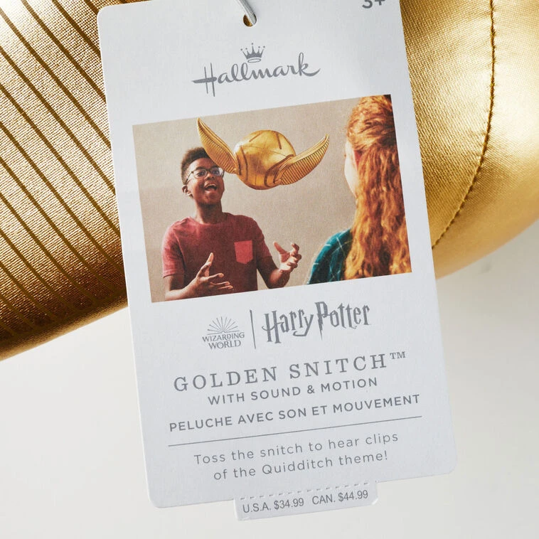 Hallmark Harry Potter™ Golden Snitch™ Musical Plush With Motion, 8" 7 Hallmark Harry Potter™ Golden Snitch™ Musical Plush With Motion, 8" - Image 5
