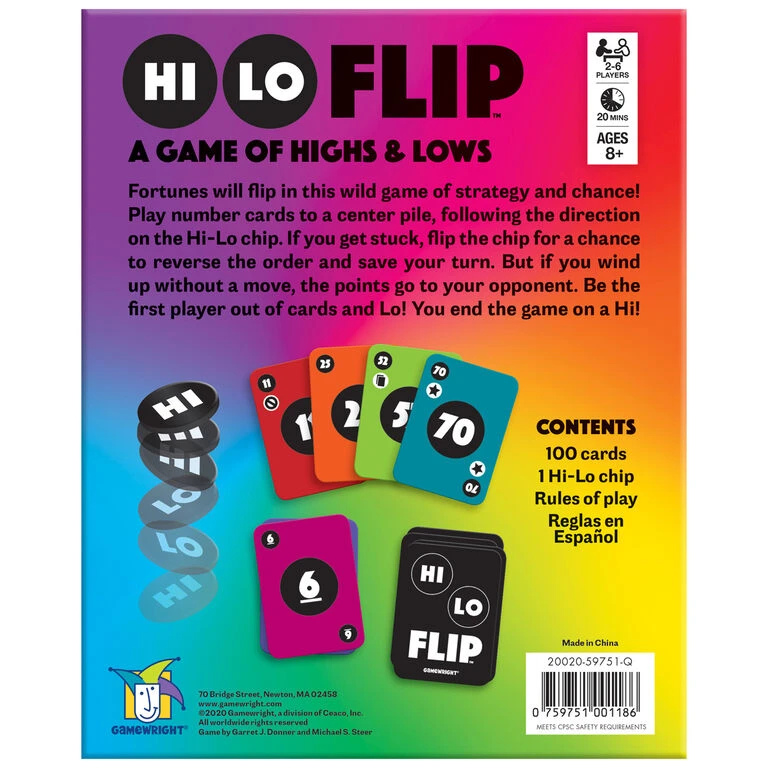 Hi Lo Flip Card Game 5 Hi Lo Flip Card Game - Image 3