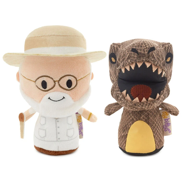 Hallmark Itty Bittys® Jurassic Park John Hammond And T-Rex Plush, Set Of 2 3 Hallmark Itty Bittys® Jurassic Park John Hammond And T-Rex Plush, Set Of 2