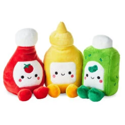 Hallmark Better Together Ketchup, Mustard And Relish Magnetic Plush Trio, 7.5"