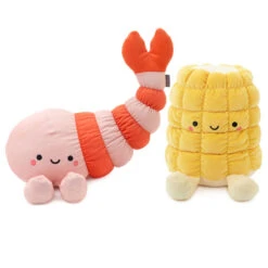 Hallmark Large Better Together Jumbo Shrimp And Corn Magnetic Plush Pair, 17" -Hallmark Large Better Together Shrimp and Corn Magnetic Plush 1KID1808 03