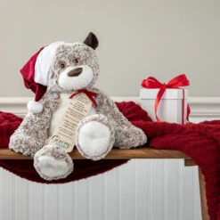 Large Giving Bear In Santa Hat Stuffed Animal, 16" -Hallmark Large Giving Bear in Santa Hat Stuffed Animal 5004770063 03