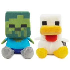 Hallmark Better Together Minecraft Baby Zombie And Chicken Magnetic Plush Pair, 5.25" H -Hallmark Minecraft Baby Zombie and Chicken Magnetic Plush 1BTG1027 03