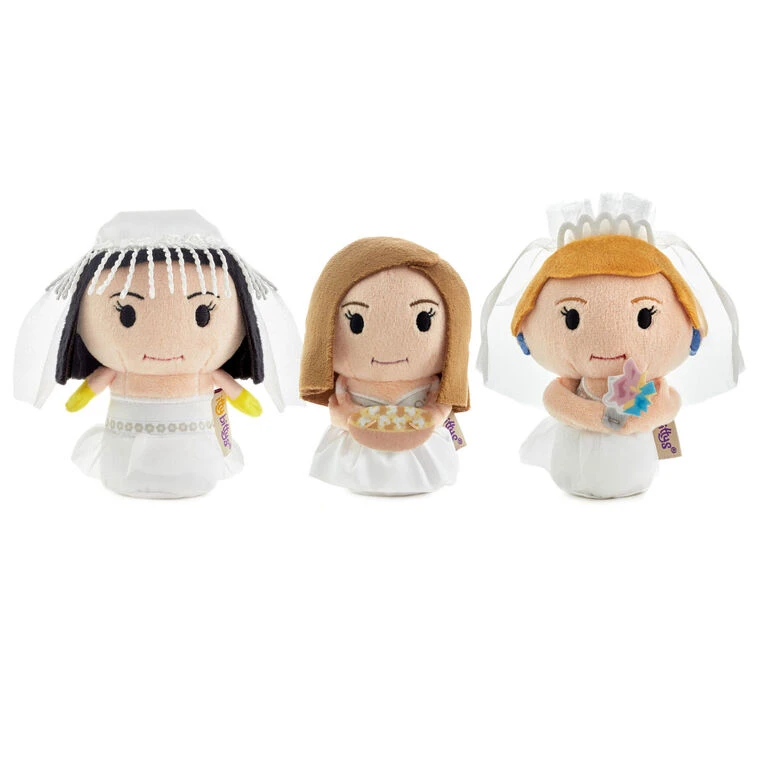Hallmark Itty Bittys® Friends Monica, Rachel And Phoebe In Wedding Dresses Plush, Set Of 3 3 Hallmark Itty Bittys® Friends Monica, Rachel And Phoebe In Wedding Dresses Plush, Set Of 3