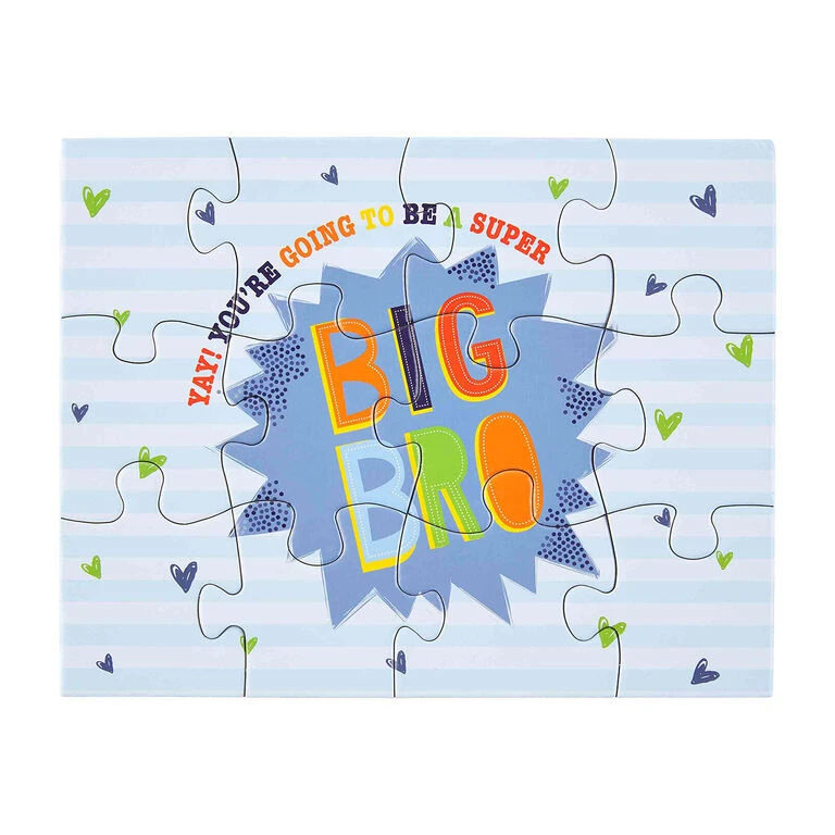 Mud Pie Blue Big Bro 12-Piece Puzzle For Kids 3 Mud Pie Blue Big Bro 12-Piece Puzzle For Kids