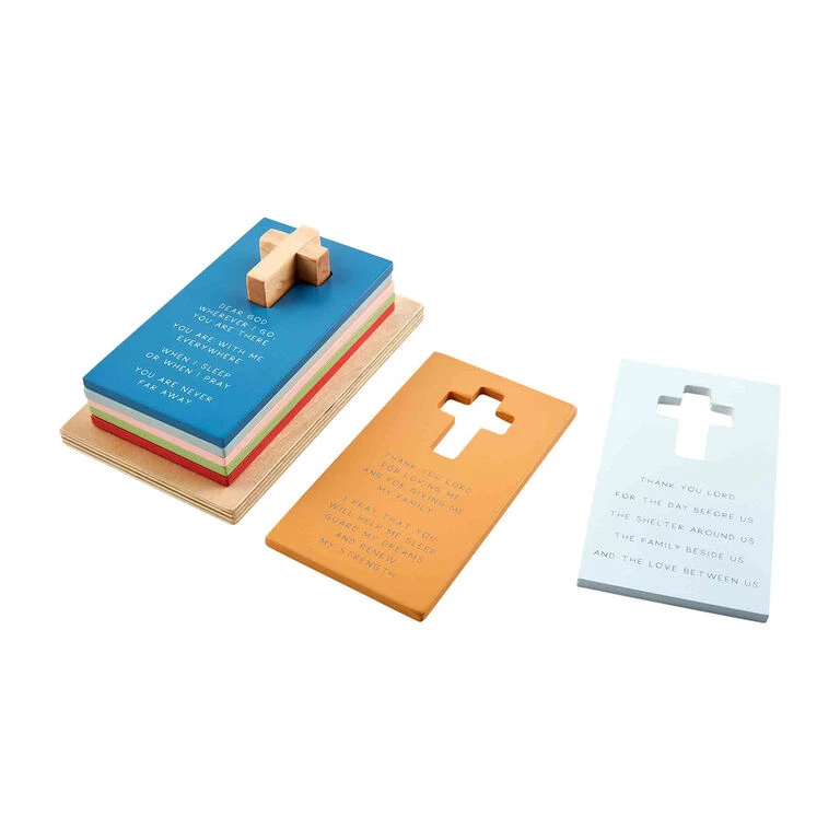 Mud Pie Children's Prayer Puzzle Stacker, Set Of 8 4 Mud Pie Children's Prayer Puzzle Stacker, Set Of 8 - Image 2