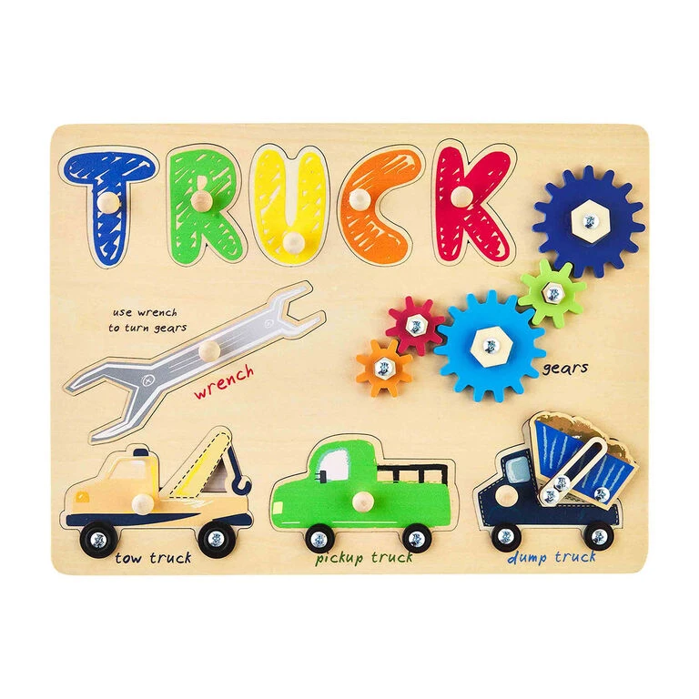 Mud Pie Truck Busy Board Wood Puzzle For Kids 3 Mud Pie Truck Busy Board Wood Puzzle For Kids