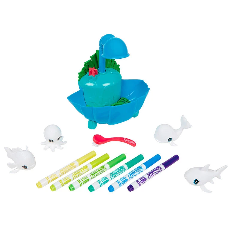 Crayola® Scribble Scrubbie Ocean Pets Lagoon Coloring Set 4 Crayola® Scribble Scrubbie Ocean Pets Lagoon Coloring Set - Image 2