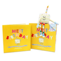 Packed Party Birthday Cake Plush With Meet Birthday Book, Set Of 2
