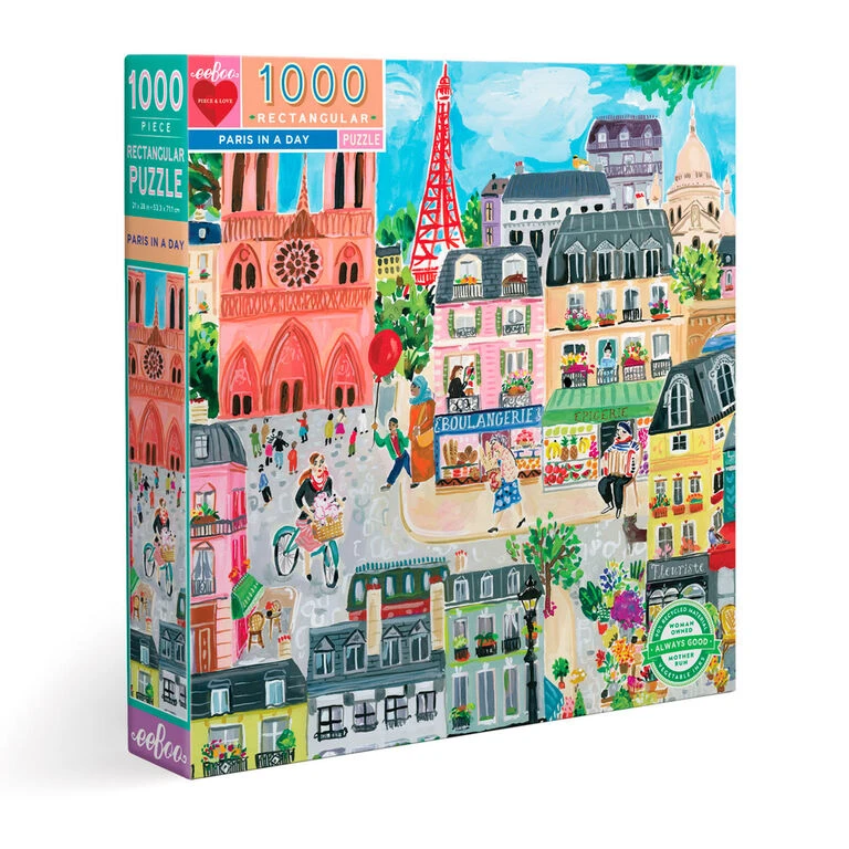 Eeboo Paris In A Day 1000-Piece Jigsaw Puzzle 2 Eeboo Paris In A Day 1000-Piece Jigsaw Puzzle