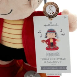 Hallmark Peanuts® Linus In Shepherd Costume Plush With Sound, Motion And Light, 12" -Hallmark Peanuts Linus Speech Plush With Sound Motion Light 1XKT5543 06