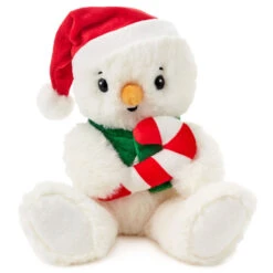 Hallmark Snowman With Candy Cane Plush, 6"