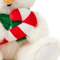 Hallmark Snowman With Candy Cane Plush, 6" -Hallmark Plush Snowman Holding Plush Candy Cane 1KCX3010 04