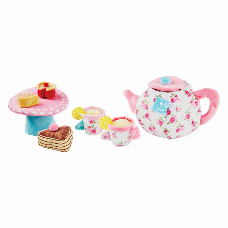 Mud Pie Plush Tea Party Toy Set, 7 Pieces 3 Mud Pie Plush Tea Party Toy Set, 7 Pieces