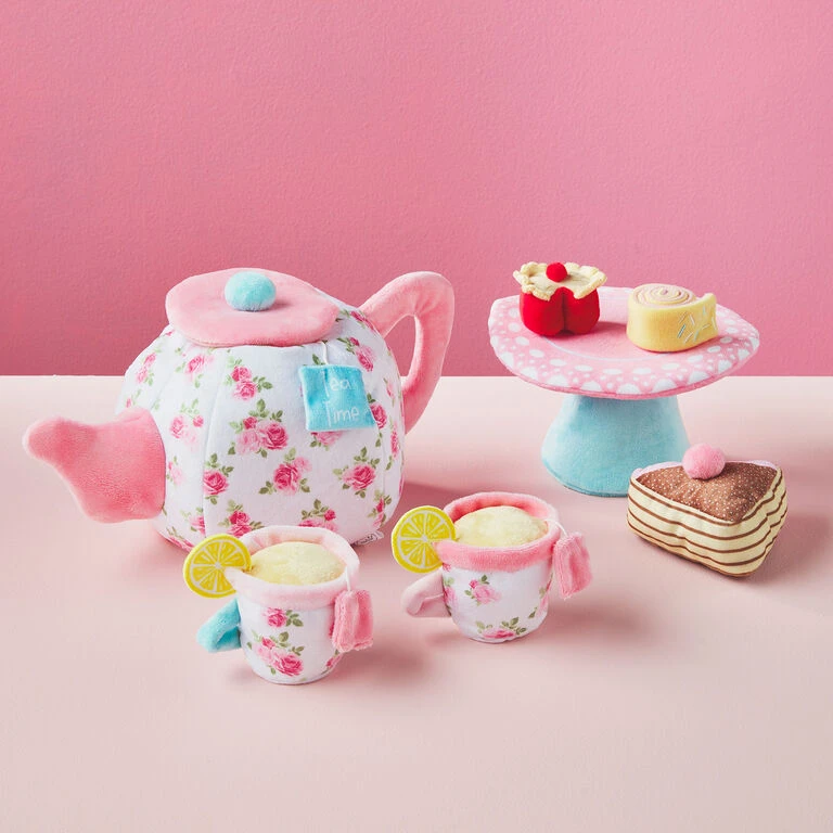 Mud Pie Plush Tea Party Toy Set, 7 Pieces 4 Mud Pie Plush Tea Party Toy Set, 7 Pieces - Image 2