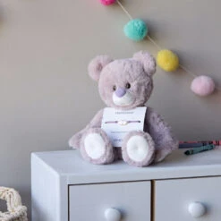 Demdaco Friendship Lavender Plush Bear With Hearts Bracelet -Hallmark Purple Bear Stuffed Animal With Hearts Bracelet 5004820209 06