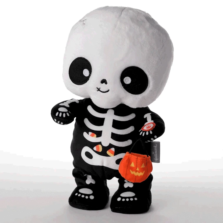 Hallmark Trick-or-Treat Skeleton Plush With Sound And Motion, 10" 4 Hallmark Trick-or-Treat Skeleton Plush With Sound And Motion, 10" - Image 2