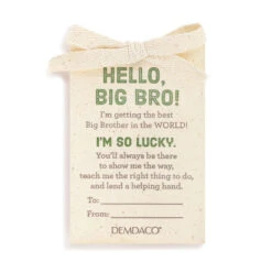 Demdaco Best Big Brother Dog Stuffed Animal, 16" -Hallmark Spotted White Puppy Stuffed Animal for Big Brother 5004840031 04