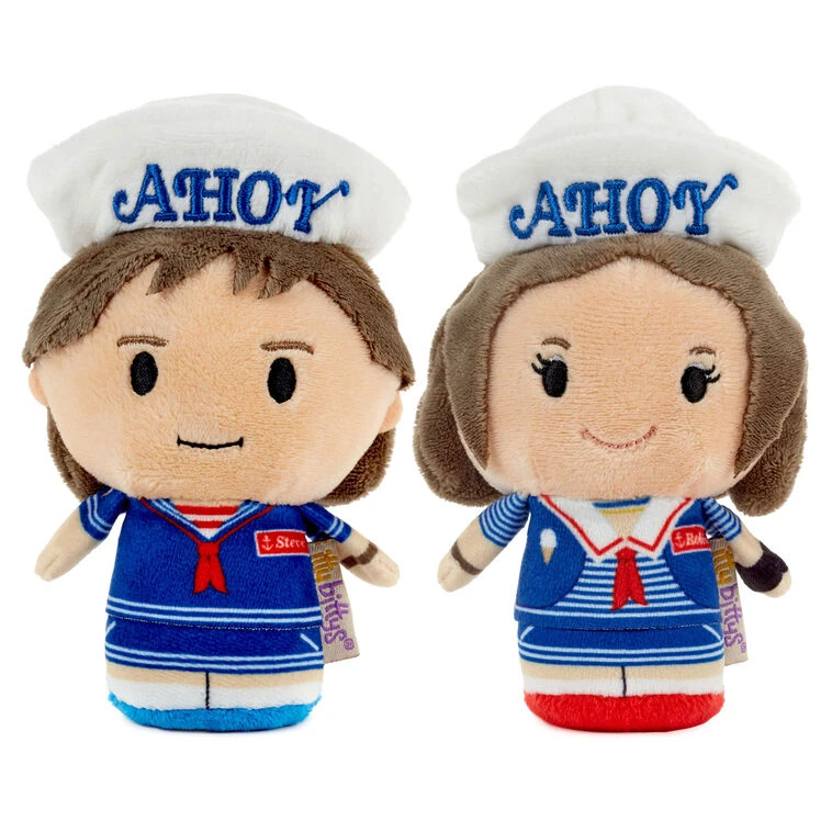 Hallmark Itty Bittys® Netflix Stranger Things Steve And Robin Scoops Ahoy Plush, Set Of 2 3 Hallmark Itty Bittys® Netflix Stranger Things Steve And Robin Scoops Ahoy Plush, Set Of 2