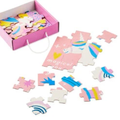 Hallmark Magical You 48-Piece Floor Puzzle -Hallmark Unicorn and Rainbow 48Piece Kids Floor Jigsaw Puzzle 1PUZ1435 02