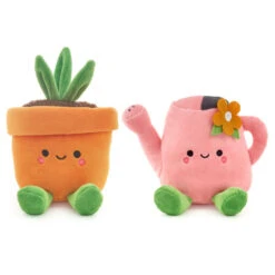 Hallmark Better Together Watering Can And Plant Magnetic Plush Pair, 4.5" -Hallmark Watering Can and Flower Magnetic Stuffed Animal Set 1KID3017 03
